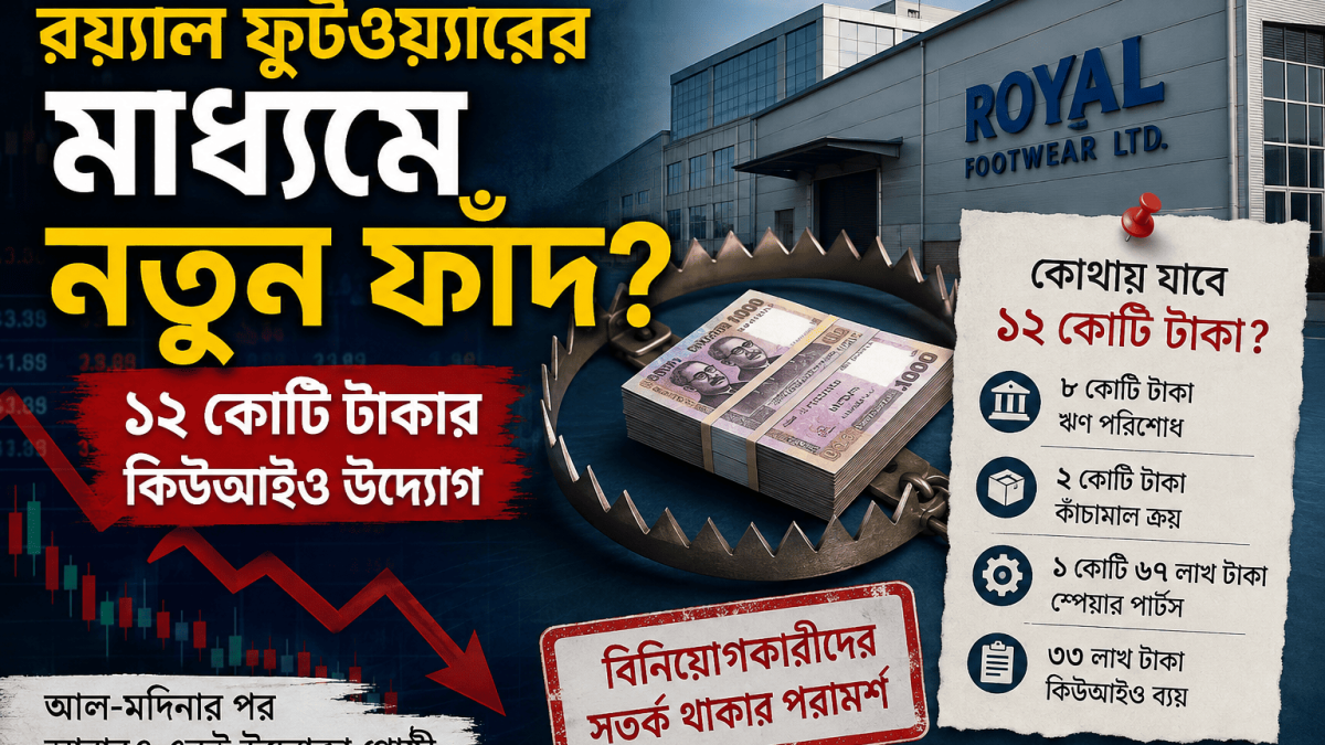 রয়্যাল ফুটওয়্যারের কিউআইও ঘিরে প্রশ্ন, আল-মদিনার অতীত পারফরম্যান্সে বাড়ছে সংশয়