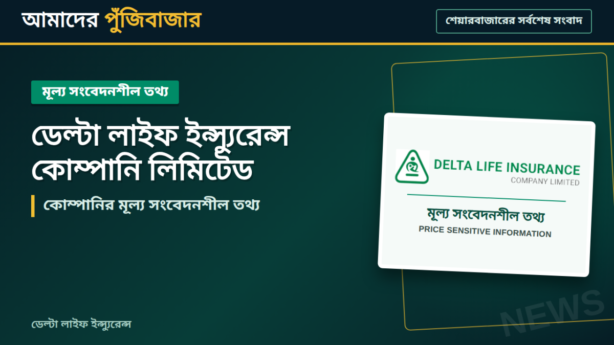 ডেল্টা লাইফের প্রিমিয়াম আয় বেড়েছে ১২ শতাংশ, জীবনবিমা তহবিল ৪২৯৯ কোটি টাকা